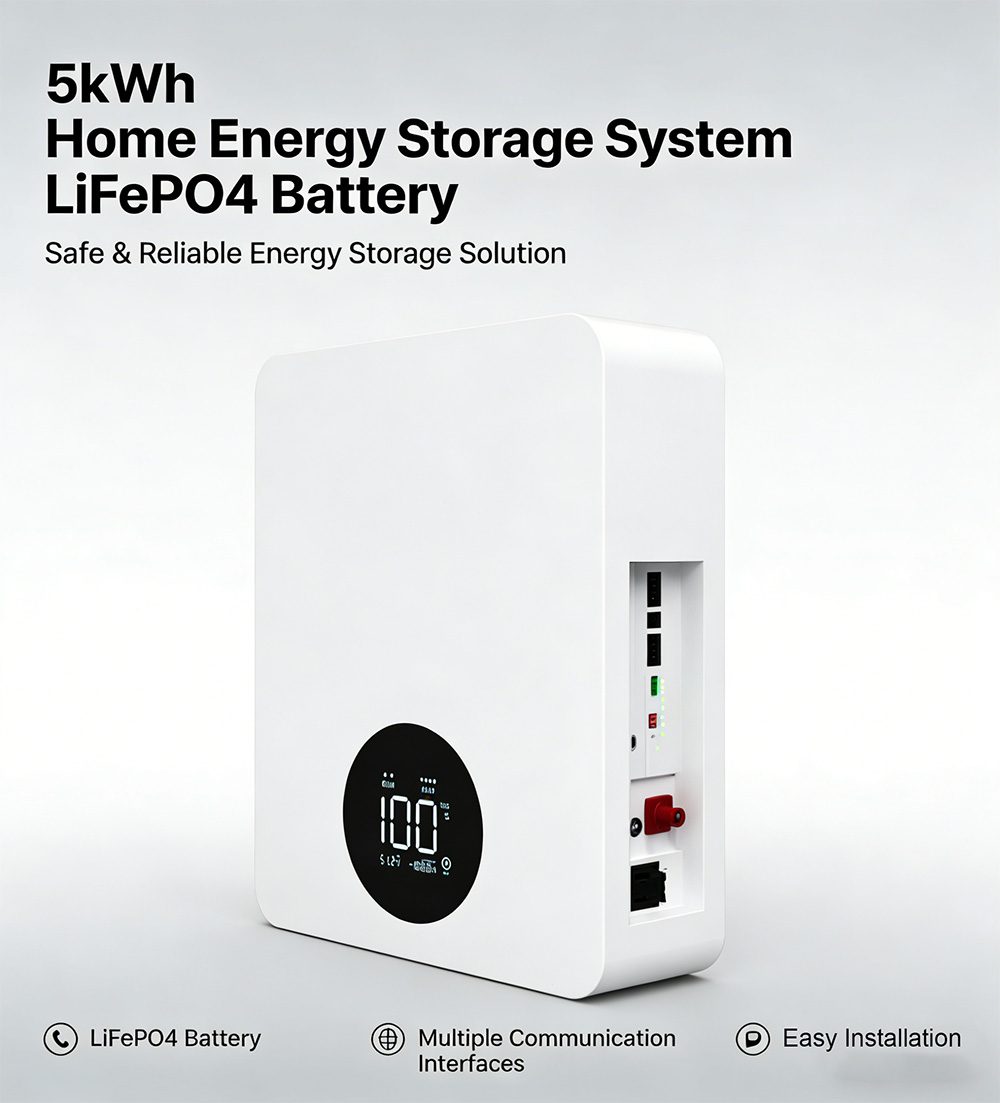 5kWh home energy storage system LiFePO4 battery