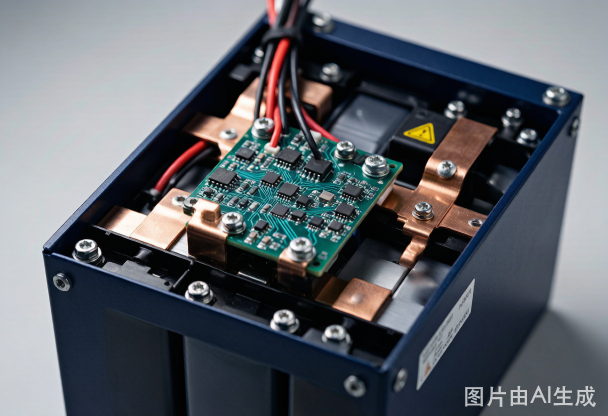 StorXing BMS engineering detail — battery management system board and wiring